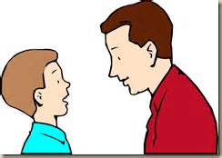 Image result for cartoon son and dad talking